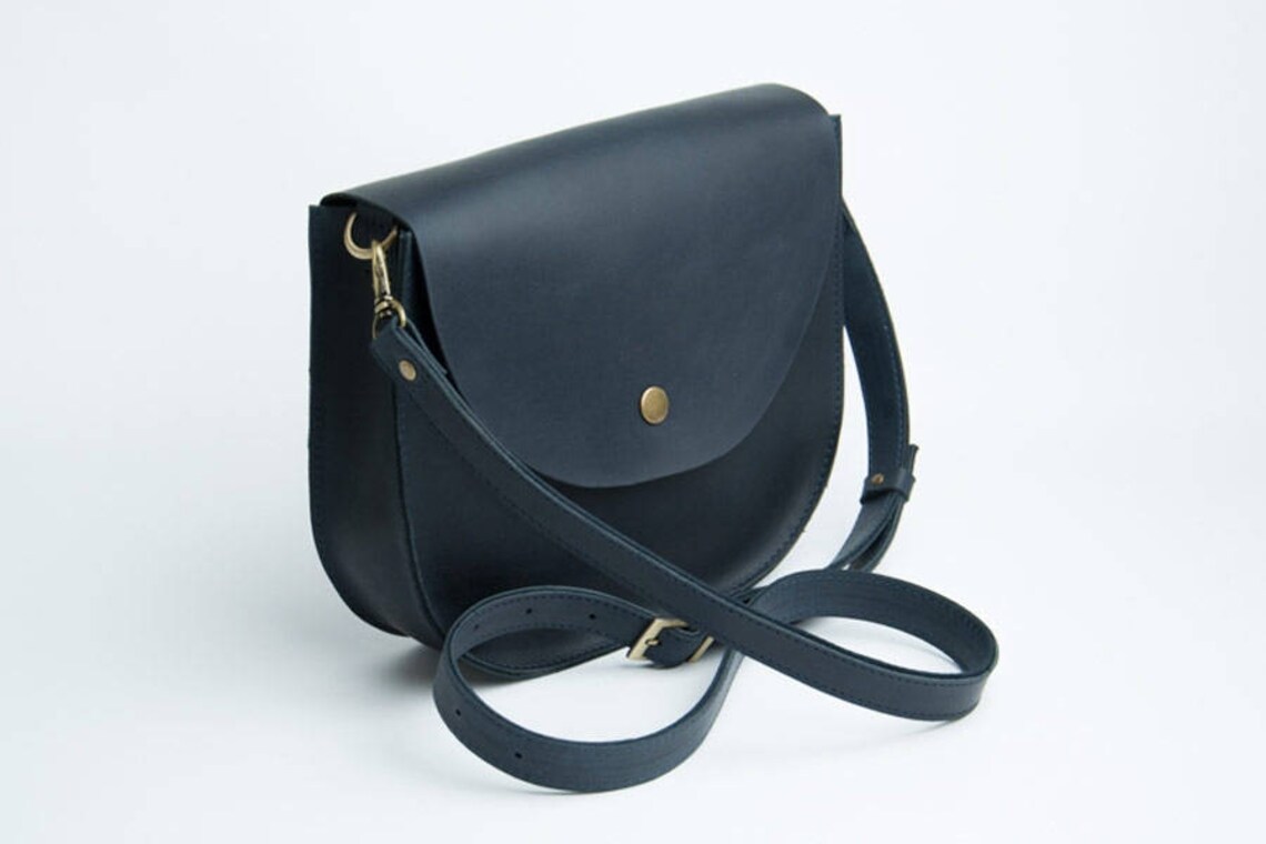 Blue Shoulder Bag Natural Leather Bag Crossbody Bag Shoulder Boho Bag