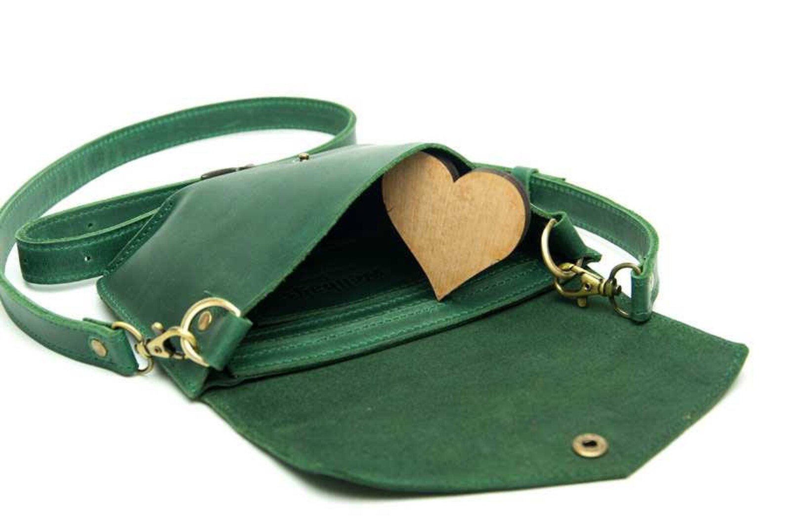 Green Shoulder Bag Natural Leather Bag Crossbody Bag Shoulder Boho Bag