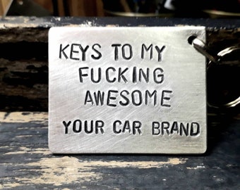 Your Car Brand,  Keychain for Your Car Model, Keyring for Car Lovers, Personalized Keyring for Birthday, Custom Key Holder, New Car