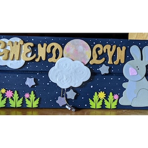 Targa personalizzata in legno dipinta a mano con design 3D per bambini, cartello per la casa; cartello per porta; targa; targa; regalo unico; compleanno