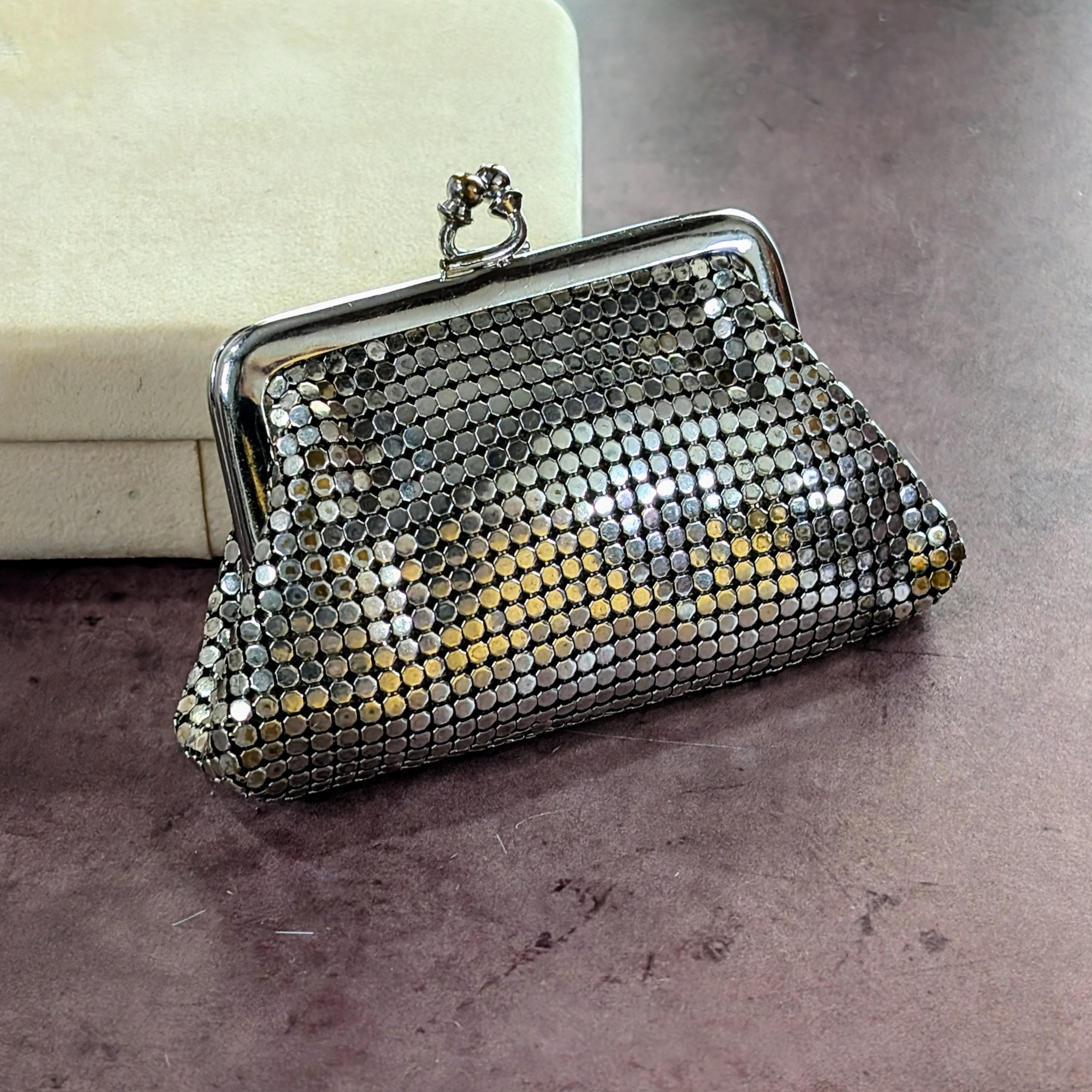 Mesh Coin Purse Vintage Silver Purse Whiting Davis Silver Mesh