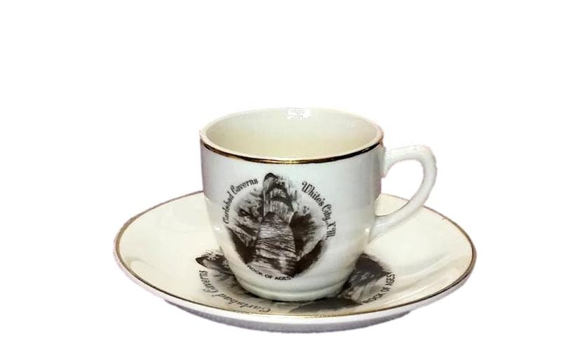 Set 2 tazze da caffè in porcella avorio con decoro motion traforato -  Claraluna