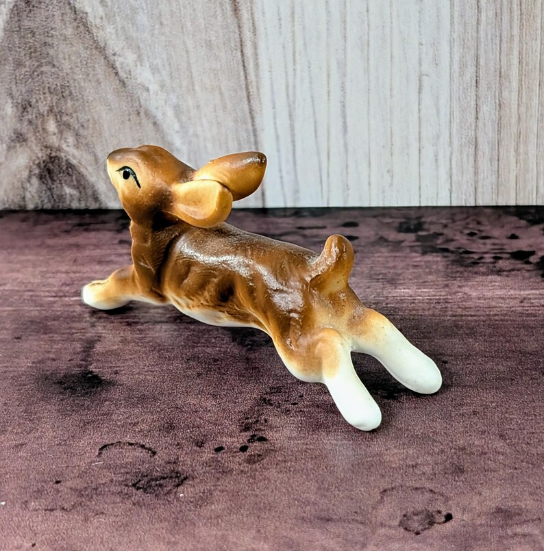 Ceramic Leaping Hare Rabbit Figurine, Small Hand Painted Rabbit - Etsy