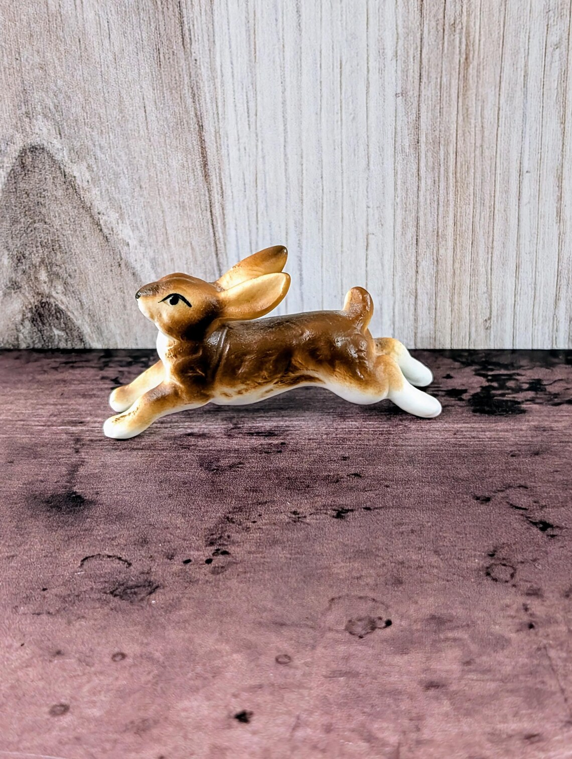Ceramic Leaping Hare Rabbit Figurine, Small Hand Painted Rabbit - Etsy