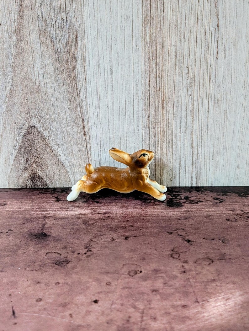 Ceramic Leaping Hare Rabbit Figurine, Small Hand Painted Rabbit - Etsy