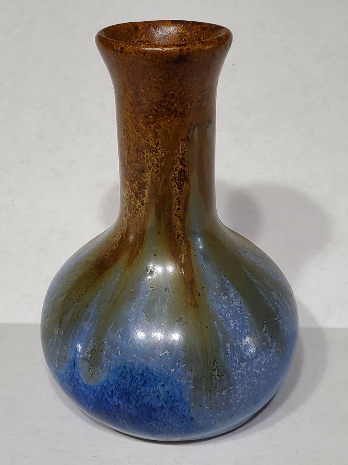 Pigeon Pottery Tenn Bud Vase Vintage Drip Glaze Etsy