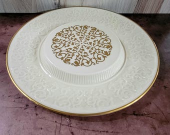 Lenox Cake Plate, Holiday Collection Chip n Dip Relish And Hors d'oeuvres Plate