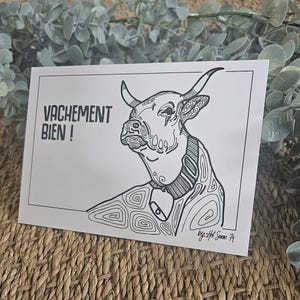 Carte postale | VACHEMENT BIEN | 10x15 cm | Animaux du paysage montagnard