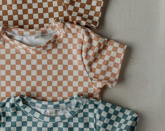 Checkered short sets