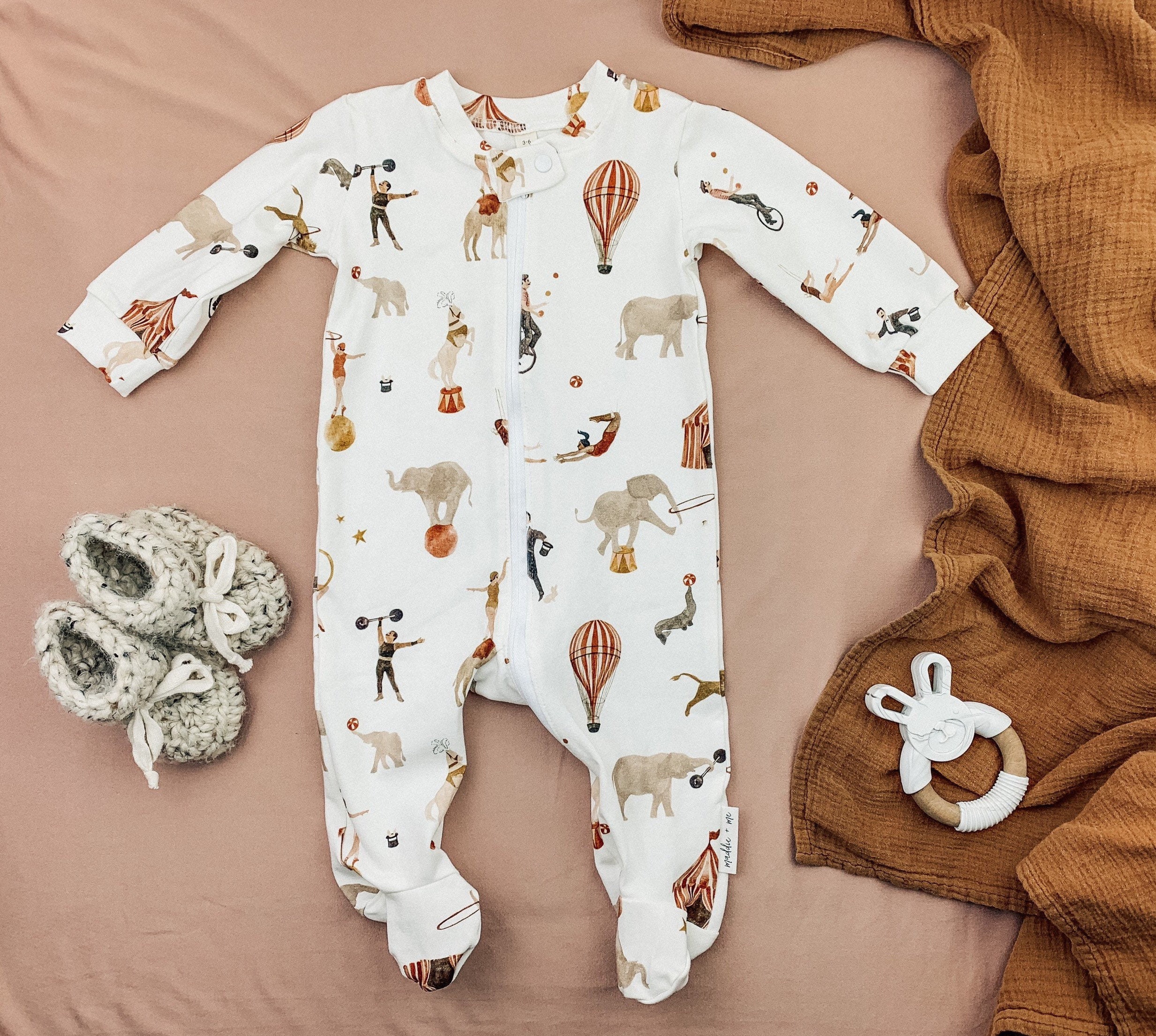 Circus Sleeper Footed Sleeper Baby Shower Gift Coming Home Outfit Baby Shower Newborn Pajamas Footed Pajamas Etsy