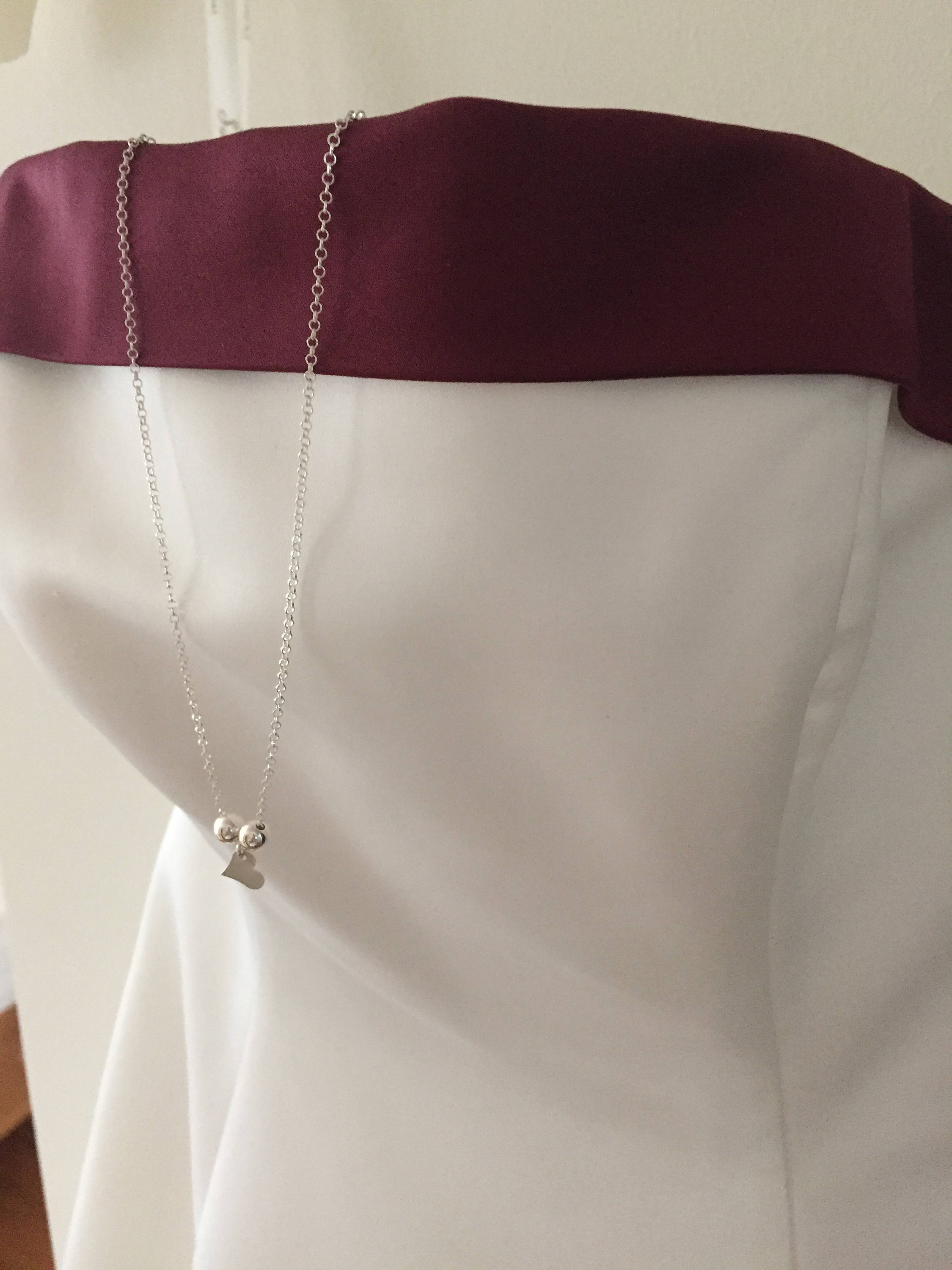 Mini Heart Necklace With Little Balls Can Be Personalised Etsy