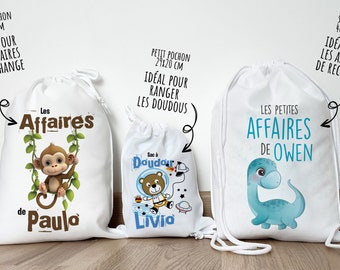 Personalized cuddly toy bag - Small and large pouches / Cartoon Cartoon Character