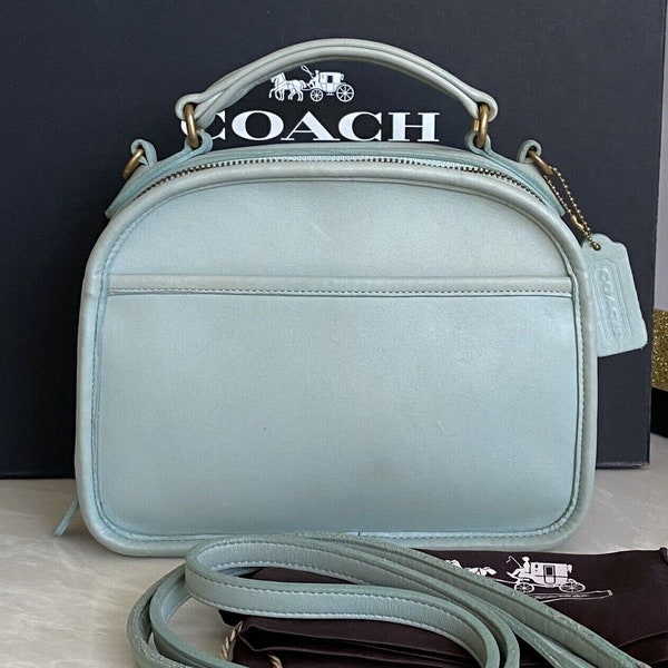 Coach Vintage Aqua Lunch Box Crossbody Top Handle Bag 9991