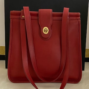Coach Vintage Red Leather Weston Shoulder Bag 9021