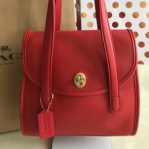 Reserved for Pamela Coach Vintage Red Belmont Satchel Handbag 9088