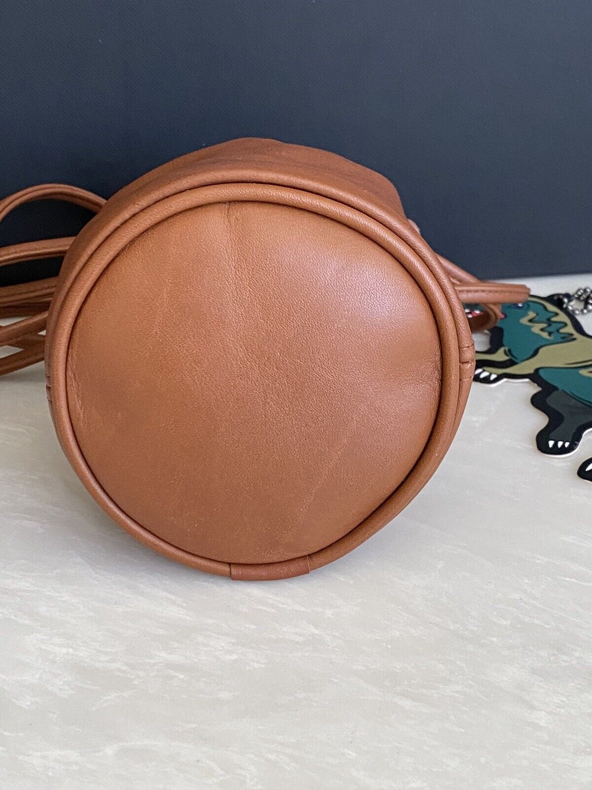 Coach Vintage British Tan Drawstring Mini Littleton Swing Coach Vintage British Tan Drawstring Mini Littleton Swing