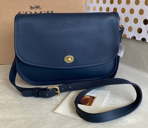 NWT Coach Vintage Blue Leather City Bag 9790