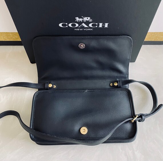 NWT Coach Vintage Black Leather Convertible Clutc… - image 9