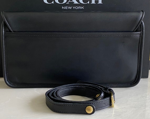 NWT Coach Vintage Black Leather Convertible Clutc… - image 3