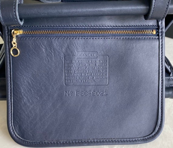 New Coach Vintage Navy Blue Leather Weston Should… - image 10