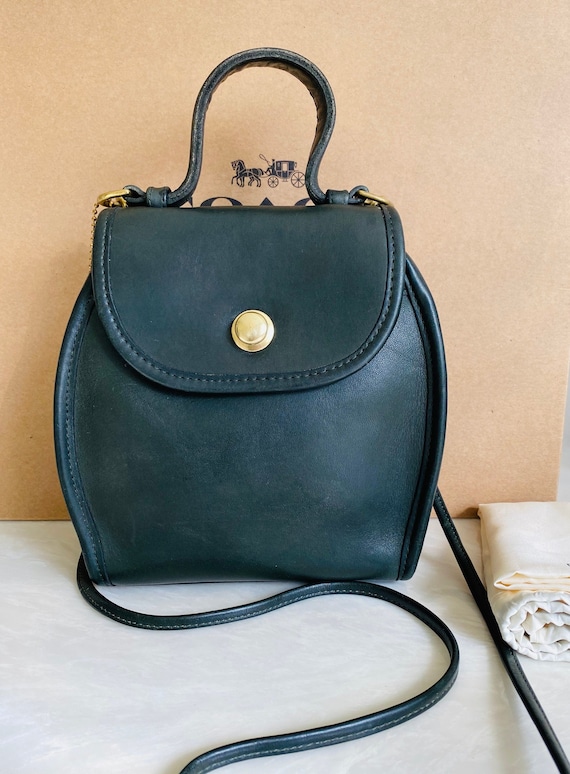 Coach Vintage Green Derby Satchel Crossbody Bag