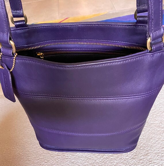 Coach Vintage Eggplant Purple Tribeca Tote Bag 909