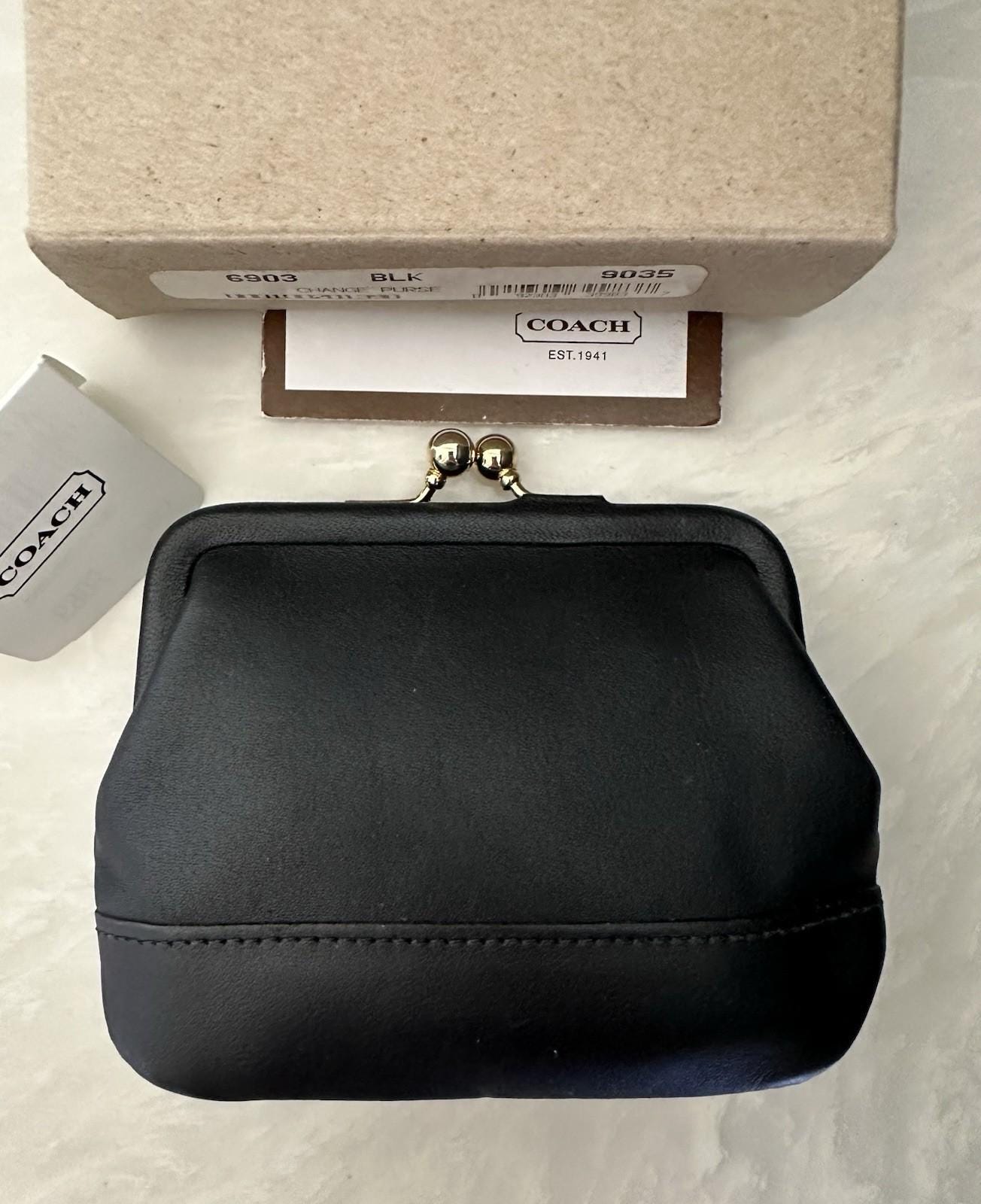 通販 クリスマスセール2025: 特集 Coach Etsy - Black Purse Coin 小物