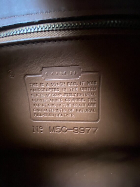 New Coach Vintage British Tan Manor Satchel Bag 9… - image 9