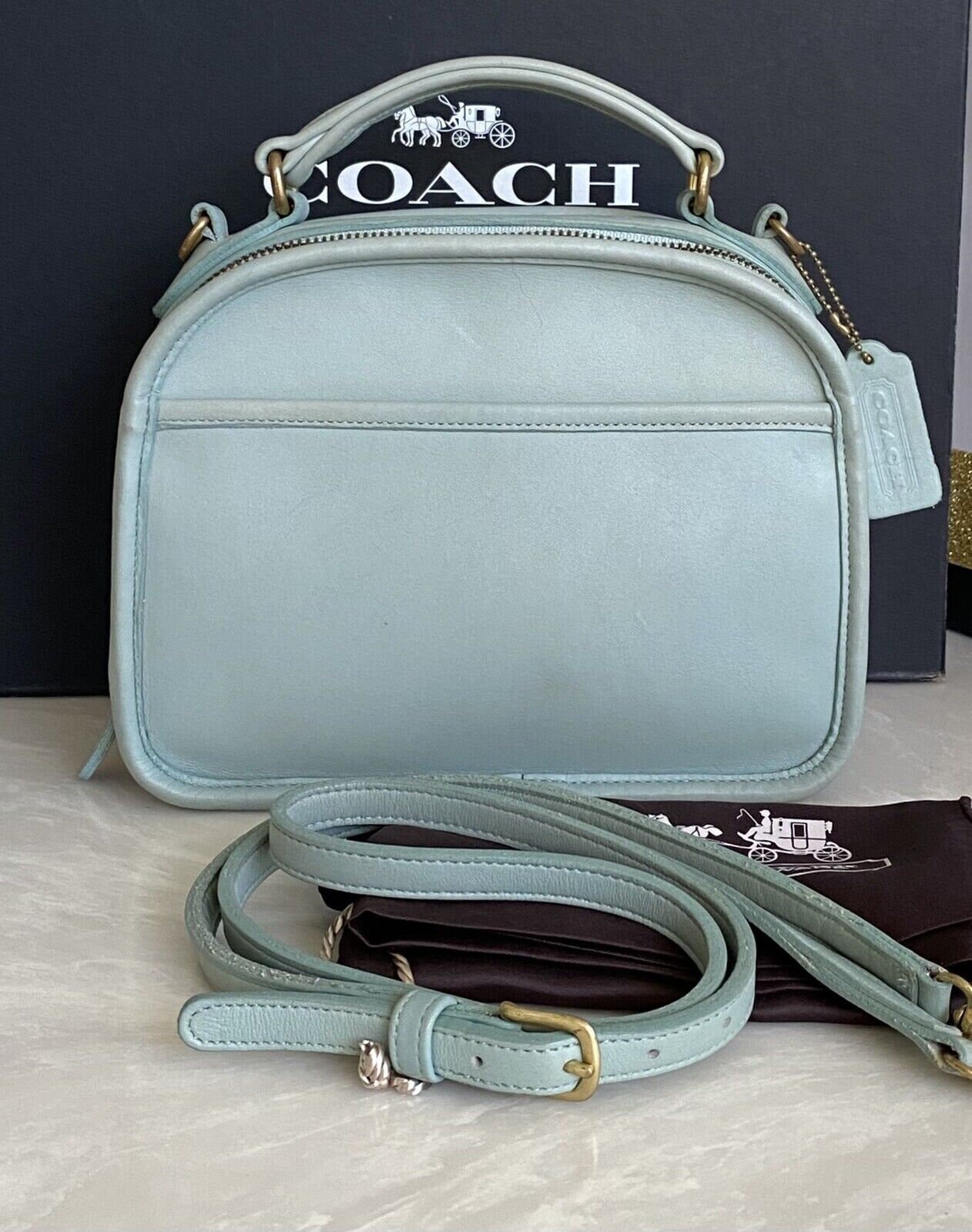 COACH Tabby Glove Tanned Box Top Handle Clutch Bag | Dillard's