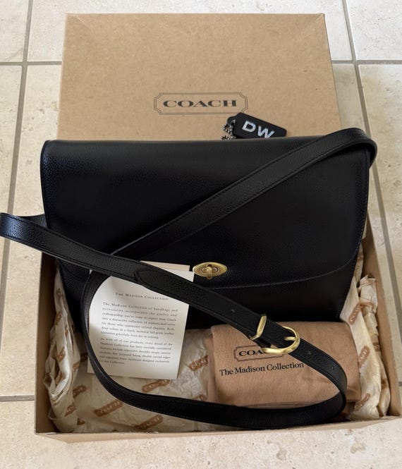 NWT Coach Vintage Madison Royalton Bag Black 4403 Italy Original 