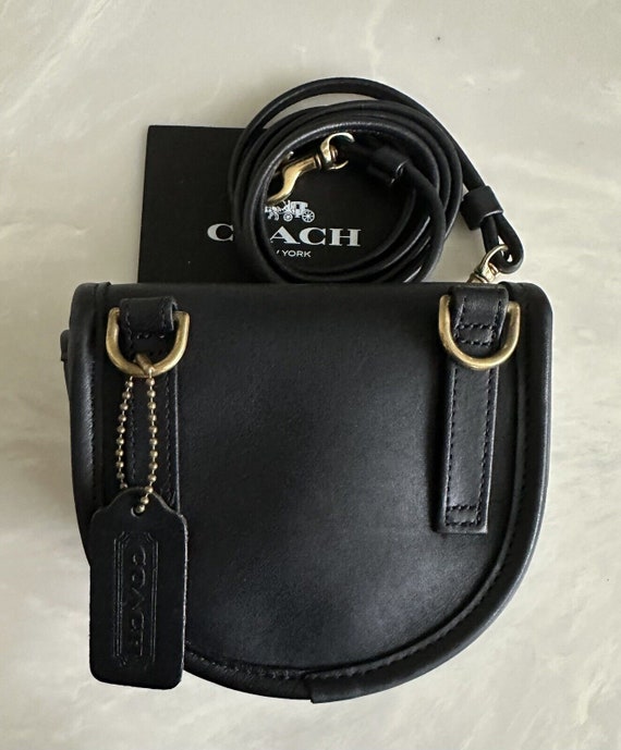 Coach Vintage Black Mini Turnlock Crossbody Convert Belt Bag Coach Vintage Black Mini Turnlock Crossbody Convert Belt Bag