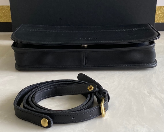 NWT Coach Vintage Black Leather Convertible Clutc… - image 5