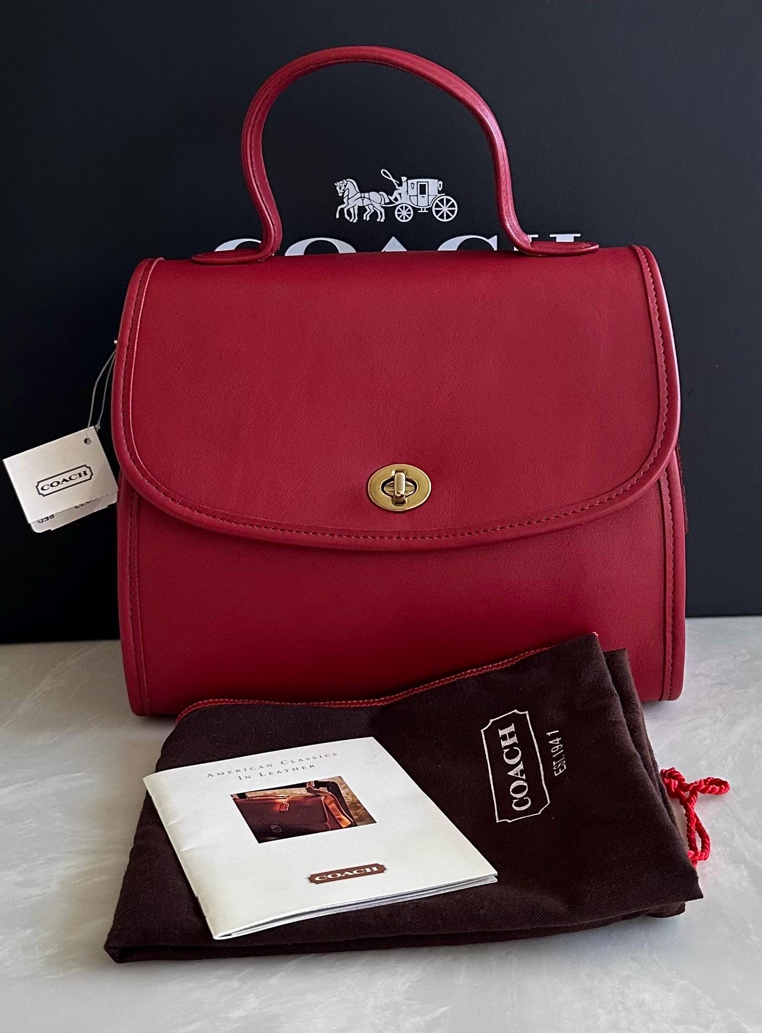 NWT Coach Vintage Red Manor Top Handle Bag 9977 USA - Etsy NWT Coach Vintage Red Manor Top Handle Bag 9977 USA - Etsy
