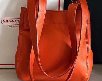 NWT Coach Vintage Tangerine Orange Buckle Shoulder Bag 4157