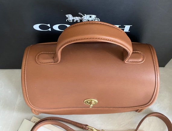 New Coach Vintage British Tan Manor Satchel Bag 9… - image 4