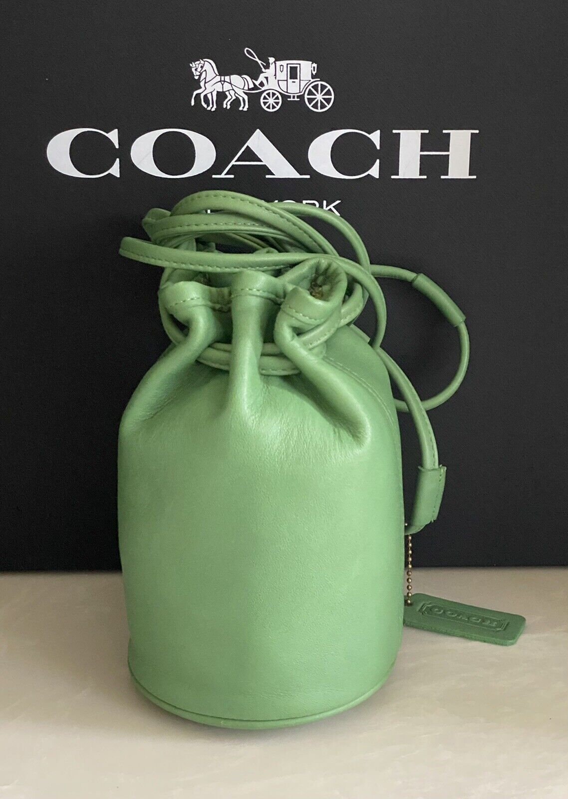 Old Coach 4144 LITTLETON DRAWSTRING Shoulder Bag Leather