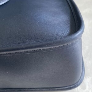 New Coach Vintage Navy Blue Leather Weston Shoulder Bag 9021 image 5