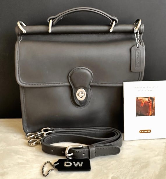 New Coach Vintage Dark Gray Willis Top Handle Nickel USA 9927 - Etsy