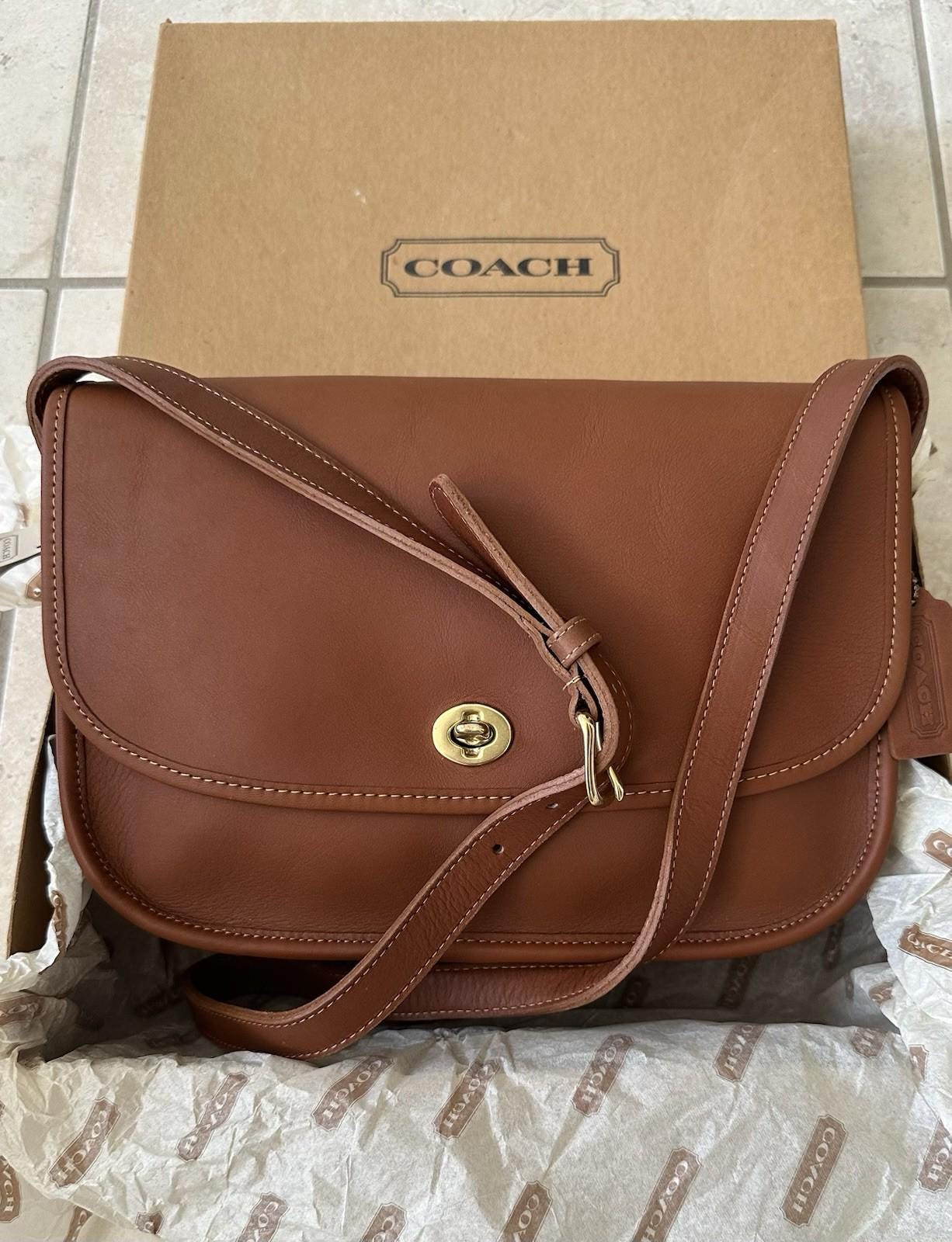 NWT Coach Vintage Tan City Bag Brass 9790 BOX - Etsy