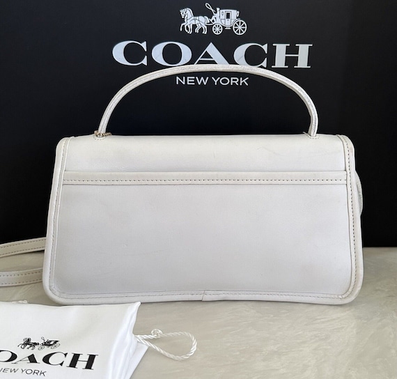 バッグ Vintage Coach Top Handle Shoulder Bag Coach Vintage White (white) Geometric Top Handle Crossbody