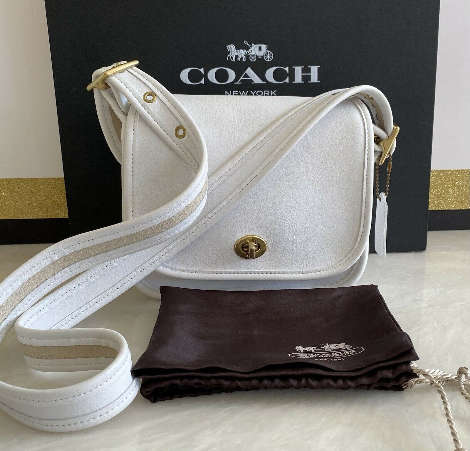 coach warren mini belt bag with horse and carriage