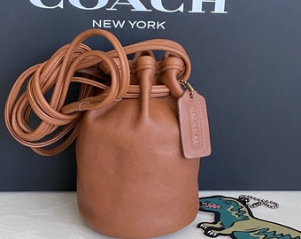 Coach Vintage British Tan Drawstring Mini Littleton Swing Bag 4144