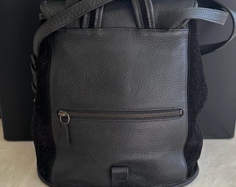 Coach Vintage Berkeley Black Suede Leather Mix Convert Backpack