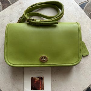 Coach Vintage Lime Green Pocket Purse Brass 9755 - Etsy