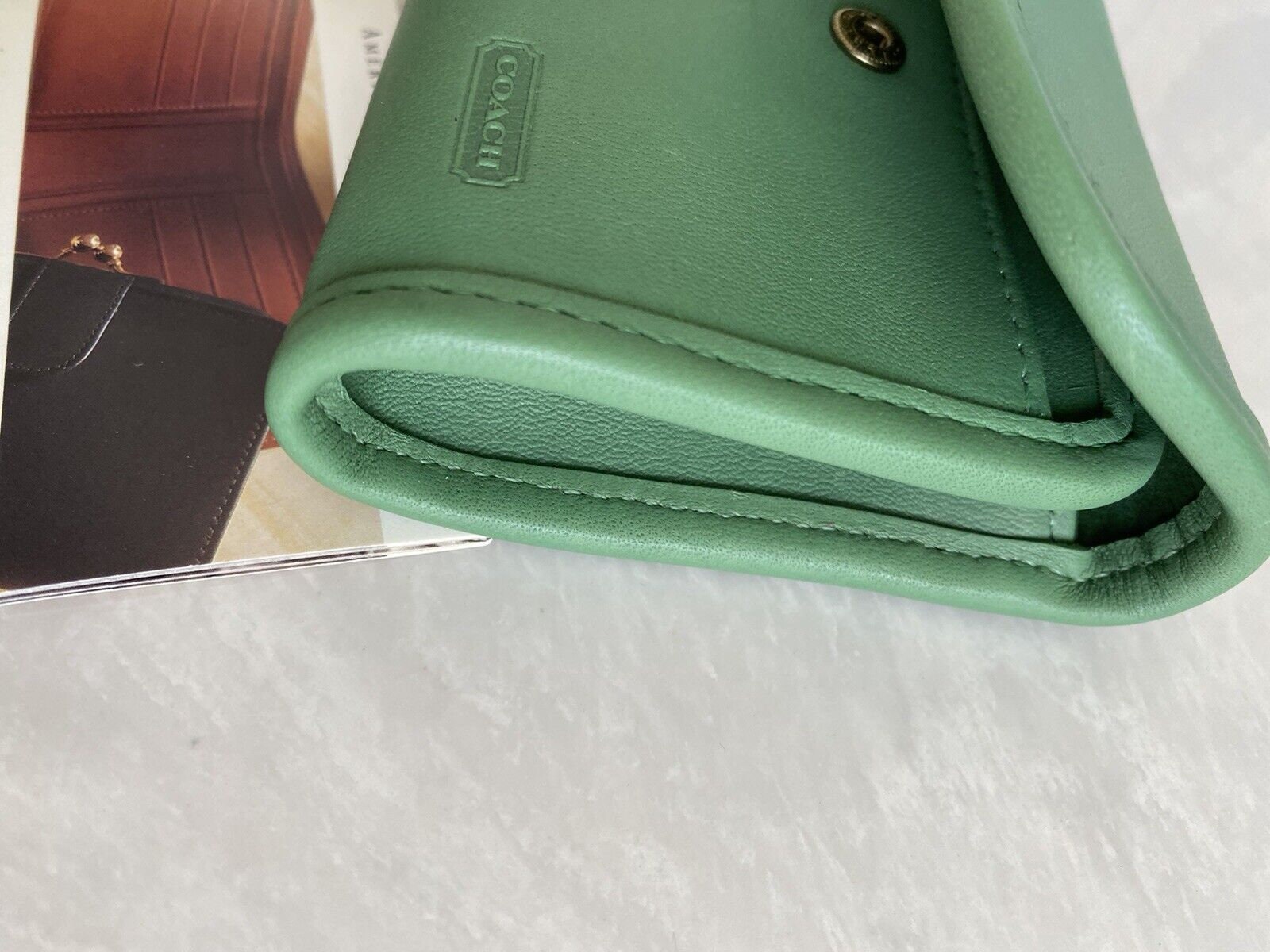 Green coach wallet new arrivals