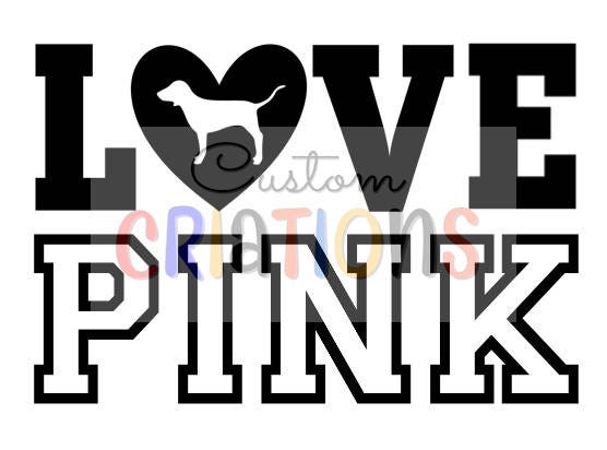 Download Love Pink VS Victoria Secret logo dog SVG cricut ...