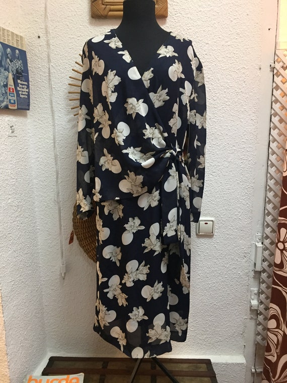 Vintage 80s Floral Dress does 20s style