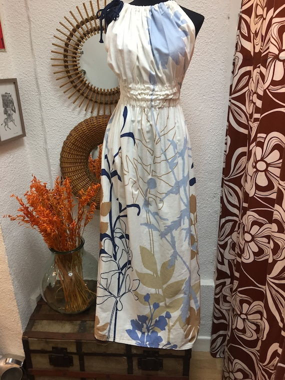 Vintage 90s White Maxi Dress Does 70s Style