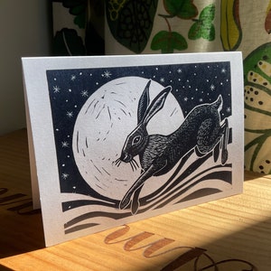 Hare art card blank inside