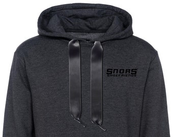 SNORS Hoodies - SATIN Hoodieband GRAU - 2 Längen - Kordel für Kapuzen flach